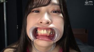 【歯&口腔】人気女優 朝比ゆのチャンの歯&口腔&のどちんこ観察と小魚舐め!